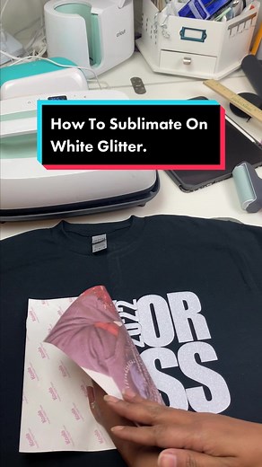 Sublimation on White Glitter Vinyl Tutorial