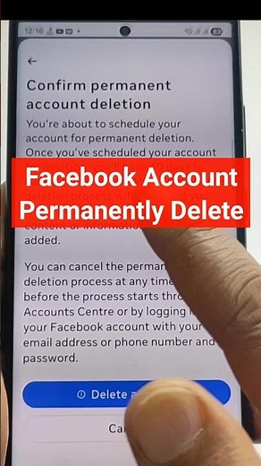 Facebook Account Delete Kaise Kare | Facebook ID Delete Kaise Kare | Facebook Account Delete#shorts
