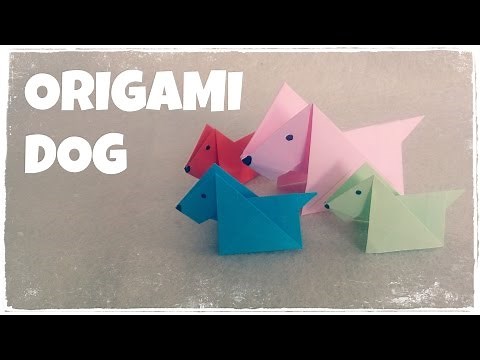 Origami for Kids - Origami Dog Tutorial (Very Easy)