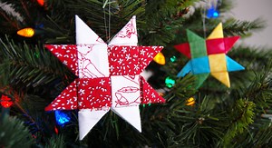 Make a Danish Star Ornament With Fabric