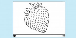 Strawberry Colouring Page
