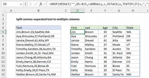 Split comma-separated values to multiple columns