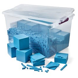 Plastic Base Ten Blocks Classroom Kit, Set of 1,610