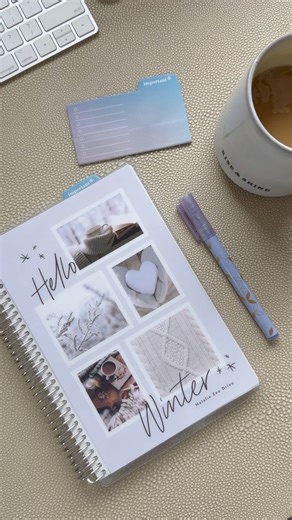 Cozy Winter Planner Reset ☕️ | Erin Condren Winter Bundle #shorts