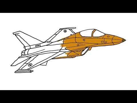 India's best Fighter jet plane Tejas drawing. Draw Amazing Tejas Fighter Jet plane in 3 minutes.