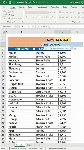 Master EXCEL Subtotal Function Like a Pro!