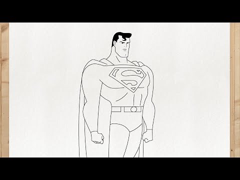 How to draw SUPERMAN FULL BODY - step by step, simple, EASY for beginners