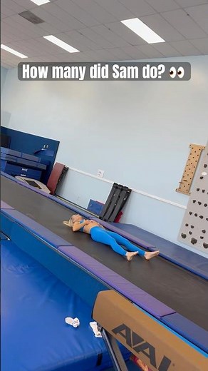 Gymnast collapses on trampoline