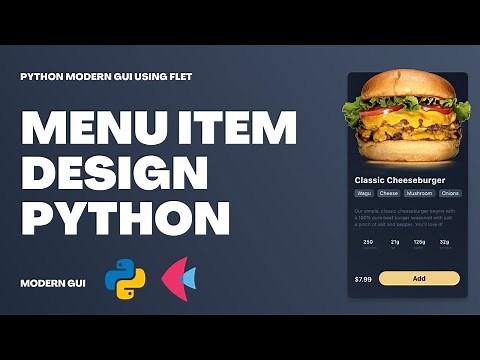 How To Build A Menu Item Using Python + Flet