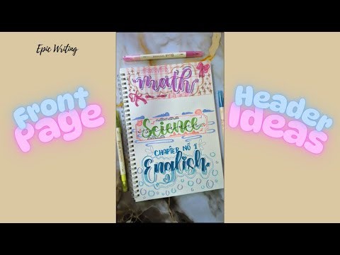 “Aesthetic Header Ideas for Notebooks 📝 Math • Science • English”
