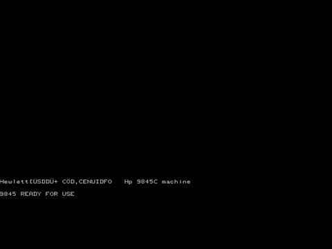 HP 9845C [Hewlett-Packard 9845C] {Boot Screen}