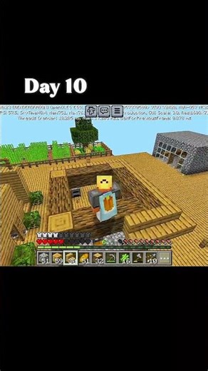 Surviving the One Block Challenge - 100 Days😱#shorts