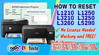 How To Reset Epson L1210 L1250 L3210 L3250 L3260 L5290 Printer With 14 In 1 Resetter Inkfinit Mp3 & Mp4 Download