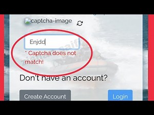 How To Fix Captcha does not match! Problem Solve Website ICG & Other
