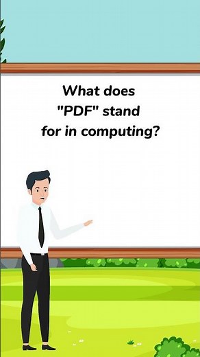 What does "PDF" stand for in computing?