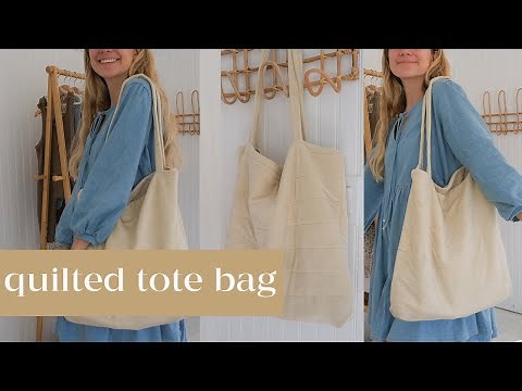 How To Make A Quilted Tote Bag | Beginner Sewing Tutorial | Reversible Tote Bag