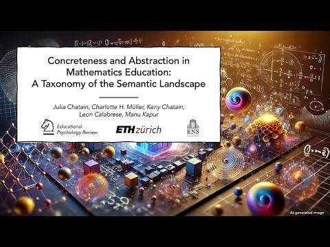 [EPDR 2025] Concreteness and Abstraction in Math Education: A Taxonomy of the Semantic Landscape