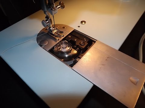 How to wind the bobbin, thread the needle & basic sewing on Singer Model 347