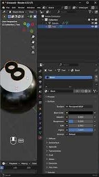 Quick 8 Ball modeling in Blender 🎱 #blender #3dmodeling #beginnertutorials
