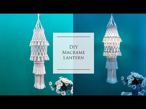 How to make a simple macrame lantern / Easy macrame lamp/ Step by step tutorial