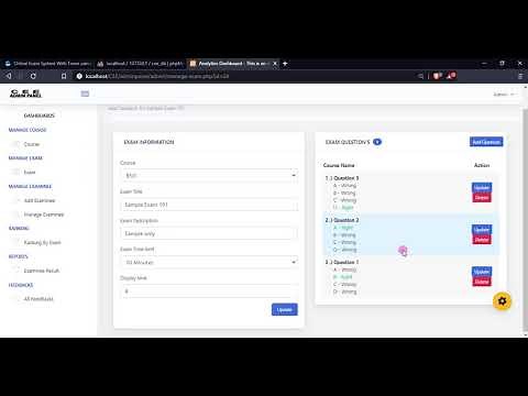 Online Exam System With Timer using PHP PDO Demo