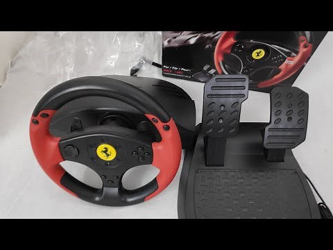 Ferrari Thrustmaster racing wheel Unboxing, Installation, Gameplay