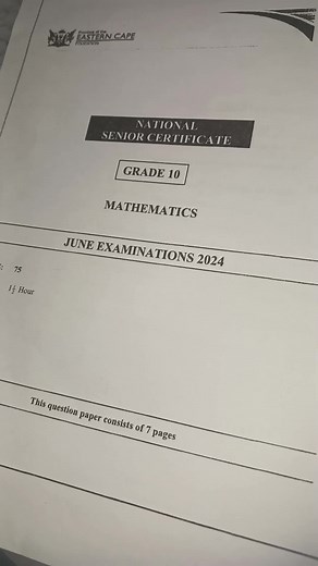 Grade 10 Mathematics P1 June Exam 2024 - Teachers of TikTok