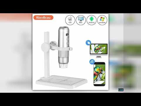 Wireless Handheld Digital Microscope 1000X Portable USB WiFi Microscopes MS4 Magnifier With 8 LED B