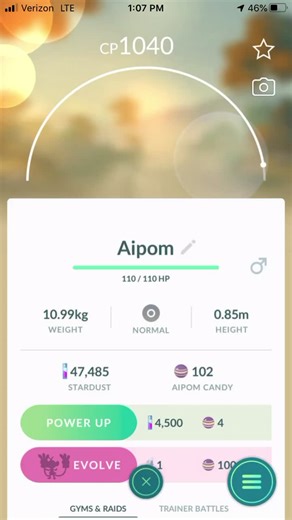 Aipom evolve