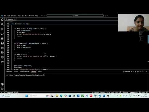 Write a C program to implement Singly Linked List using Array