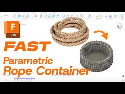 TEXTURE That Feels Real! 3D Printed Parametric Rope Container - Fusion 360