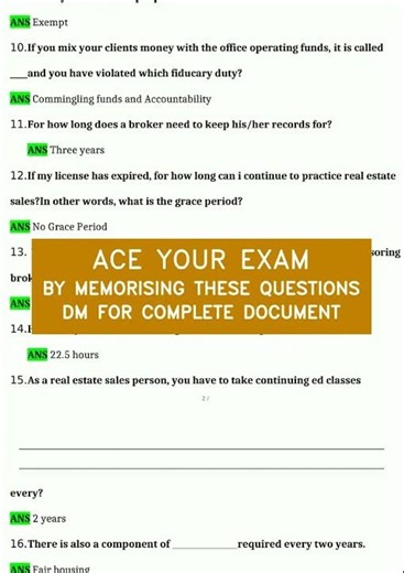 NYS Real Estate Practice Exam Questions and Answers Latest 2024 2025 Verified Answers1636 video