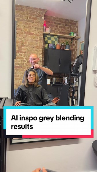 Soft Seamless Grey Blend Hair Transformation