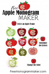 Free Apple Monogram | Customize Online then Download