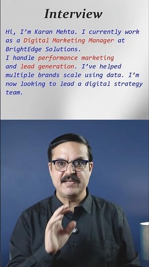 How to give Introduction in Interviews (with examples).|