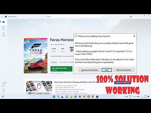Forza Horizon 5 Error FH301 - Please Update Your Graphics Driver