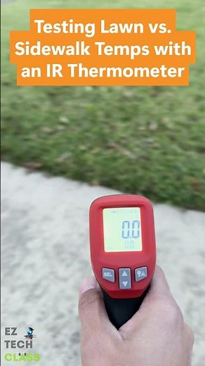 🌡️Testing Lawn vs. Sidewalk Temps with IR Thermometer | Near-Freezing Surface Temperature Showdown❄️