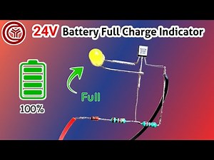 24v battery full charge level indicator circuit