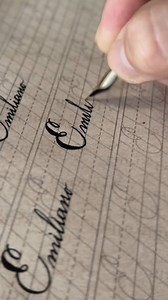 12K views · 241 reactions | Spencerian script "Emiliano" #spencerianscript #spencerian #calligraphy #caligrafia | Adrián Bárcenas Caligrafía | Facebook