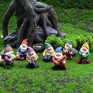 Amazon.com: Eysinyge Set of 7 Mini Garden Gnomes, Tiny Gnome Figurines for Miniature Fairy Garden Decor, Plant Pot Decorations, Dashboard Ornaments : Home & Kitchen