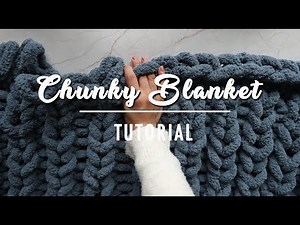 🧶 Hand Knitting Blanket 🧶 Tutorial | DIY Chunky Knit Blanket Step By Step