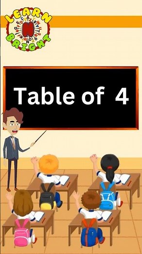 Table of 4 | Learn Multiplication Fast | Easy Multiplication Tables for Kids | Preschool Learning |