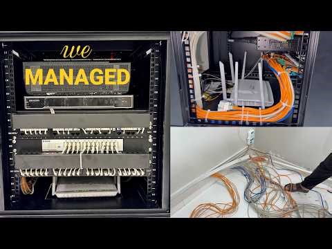 How To manage Network Server Rack Installation Cat6 data Cable And Patch Panel Management Tutorial