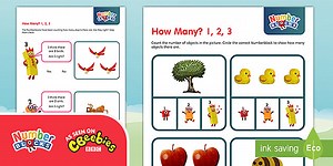 Numberblocks: How Many? 1, 2, 3 Activity