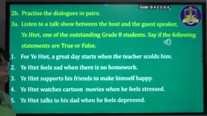 16K views · 1.5K reactions | Grade-9 English Unit-4 ( Audio Script ) Listening and Speaking Section လေ့လာနေသောဆရာ/မများအတွက် ရည်ရွယ်လျှက် " ပညာလိုလားနိုင်ငံသားတို့ အားထားယုံကြည် NEC ..." | Noble Educare Centre - NEC | Facebook