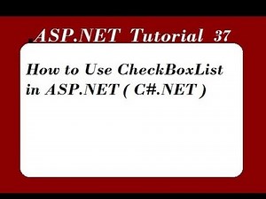 How to Use CheckBoxList in ASP.NET