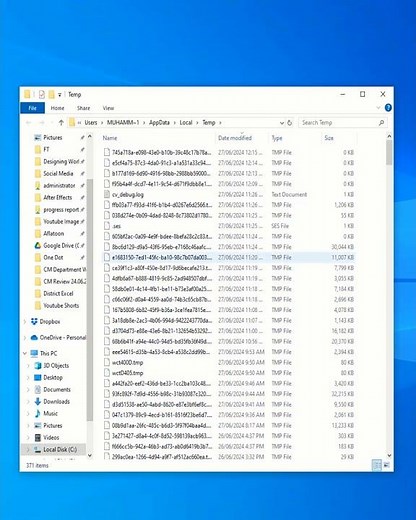 Remove Junk Files to Cleanup Your Windows 10 Laptop/PC #shorts