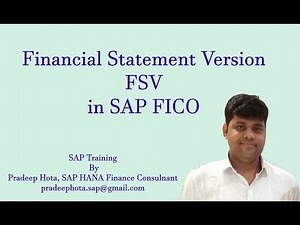FSV Configuration in SAP | SAP FICO Financial Statement Version | FSV in SAP FICO