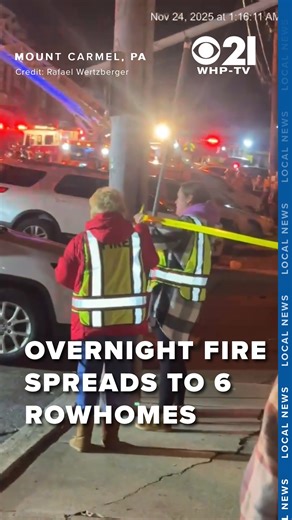 47K views · 622 reactions | Firefighters battled an overnight blaze involving at least six rowhomes in Mount Carmel Borough. Read more at local21news.com. #Fire #PA #News #Pennsylvania | Local 21 CBS News, WHP Harrisburg | Facebook