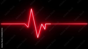 Heart beat line icon animation and emergency ekg monitoring. .Heartbeat line, Pulse trace, ECG or EKG Cardio graph symbol for Healthy and Medical Analysis.